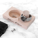 Personalised Solid Oak Watch Stand: 8 - Storage By Gift Moments