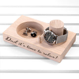 Personalised Solid Oak Watch Stand: 2 - Storage By Gift Moments