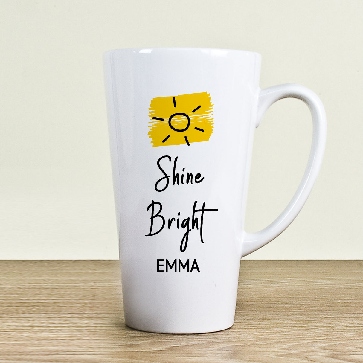 Personalised Shine Bright Latte Mug: 1 - Latte Mugs By Gift Moments