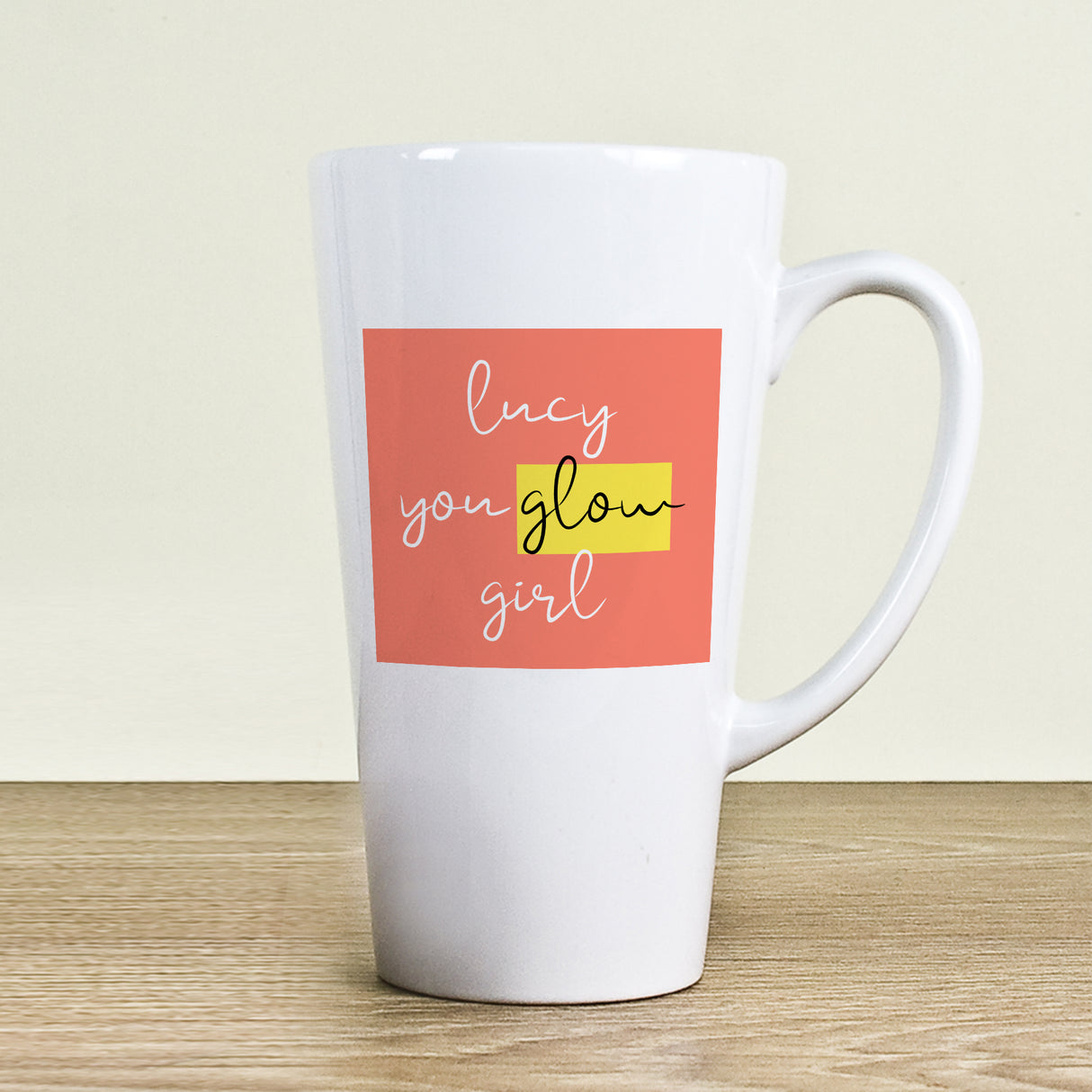 Personalised Orange You Glow Girl Latte Mug Default Title - Latte Mugs at Gift Moments