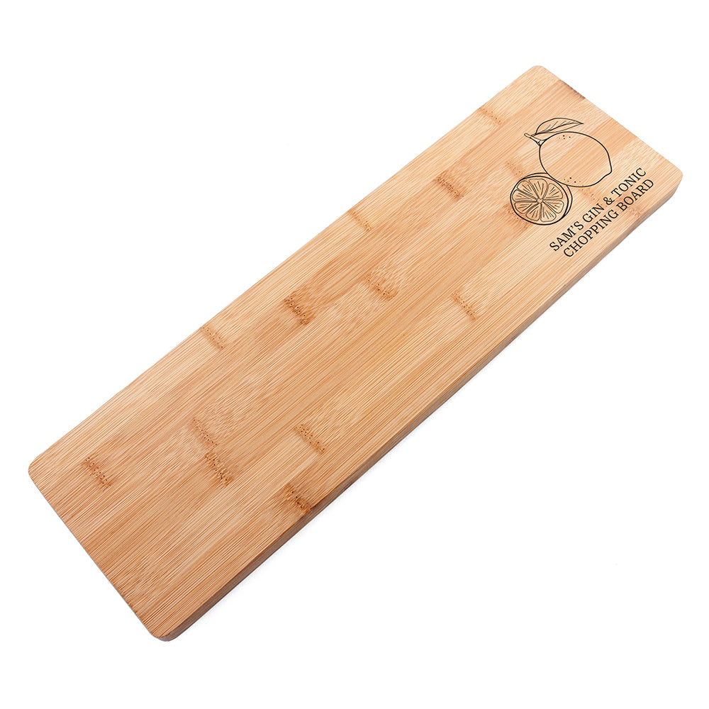 Personalised Bamboo Gin & Tonic Chopping Board: 4 - Chopping Boards By Gift Moments