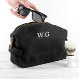 Personalised Men's Waxed Wash Bags - Toiletry & Makeup Bags at Gift Moments