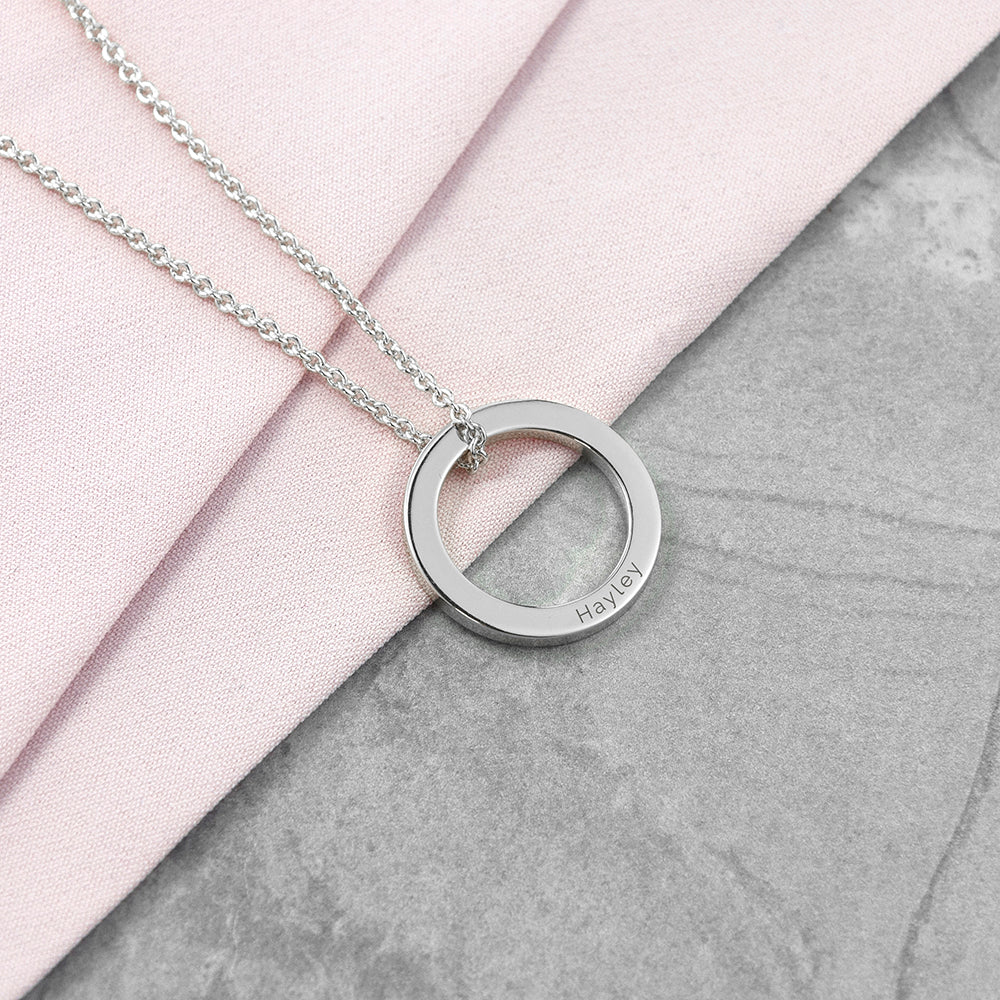 Personalised Family Ring Necklace: 6 - Necklaces By Gift Moments