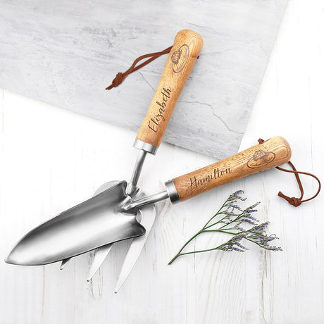 Personalised Luxe Silver Trowel and Fork Set: 1 - Tools & Storage By Gift Moments