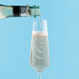 Personalised Elegance Champagne Flute Gift: 4 - Champagne Flutes By Gift Moments