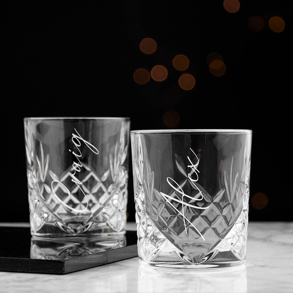 Personalised Luxe Crystal Whisky Tumbler - Tumblers at Gift Moments