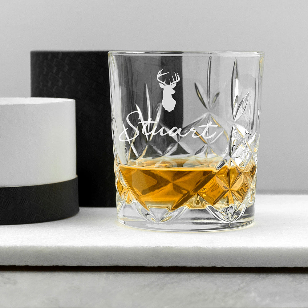 Personalised Crystal Icon Whisky Tumbler: 2 - Tumblers By Gift Moments