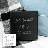 Personalised Handwriting Black Hip Flask - Hip Flasks at Gift Moments