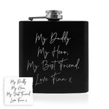 Personalised Handwriting Black Hip Flask - Hip Flasks at Gift Moments