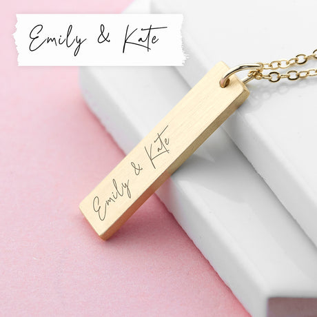 Personalised Handwriting Bar Necklace - Jewellery at Gift Moments