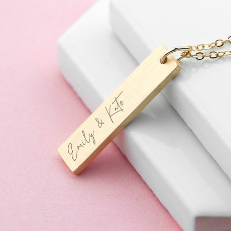 Personalised Handwriting Bar Necklace - Jewellery at Gift Moments