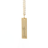 Personalised Handwriting Bar Necklace: 7 - Necklaces By Gift Moments