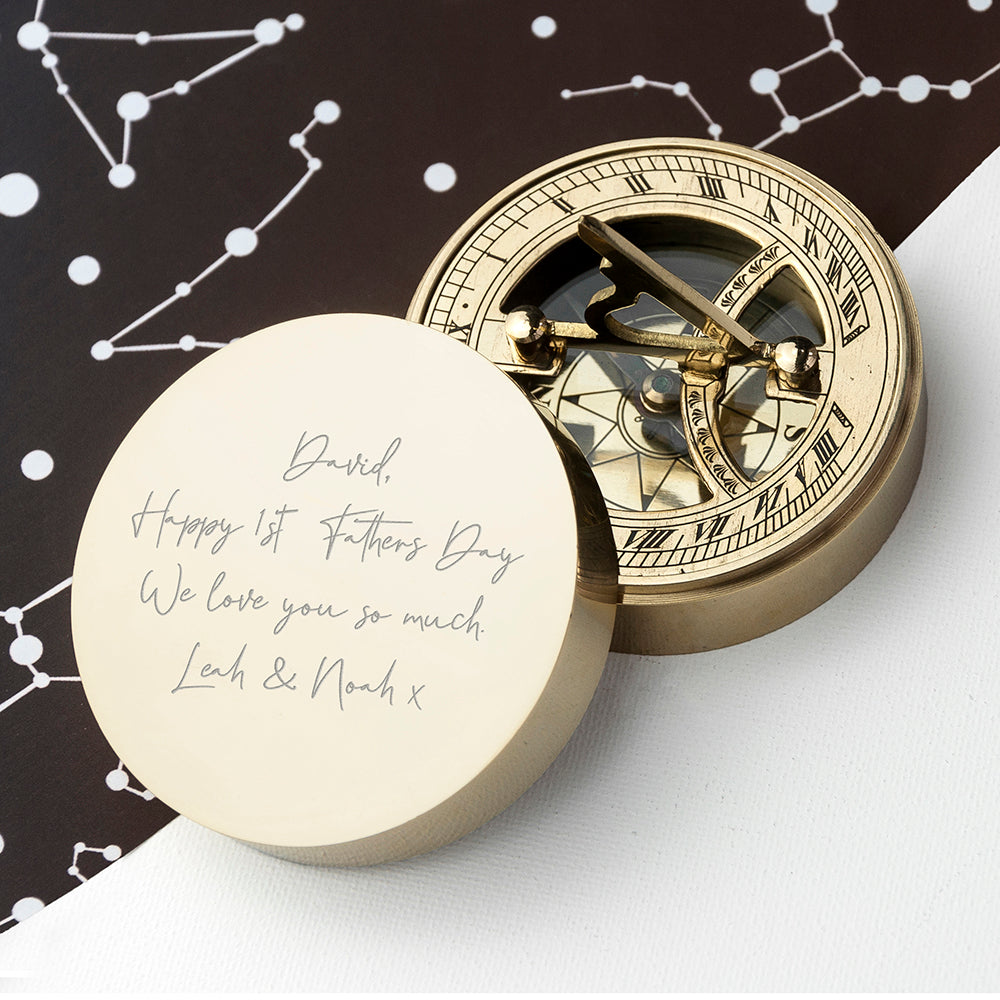 Personalised Handwriting Sundial Compass - Compasses at Gift Moments