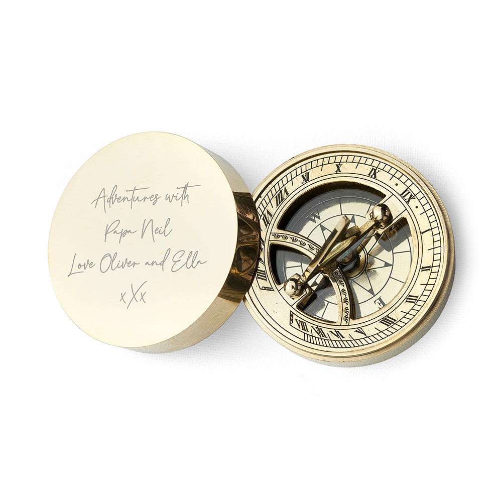 Personalised Handwriting Sundial Compass - Compasses at Gift Moments