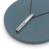 Personalised Men’s Solid Bar Necklace: 3 - Necklaces By Gift Moments