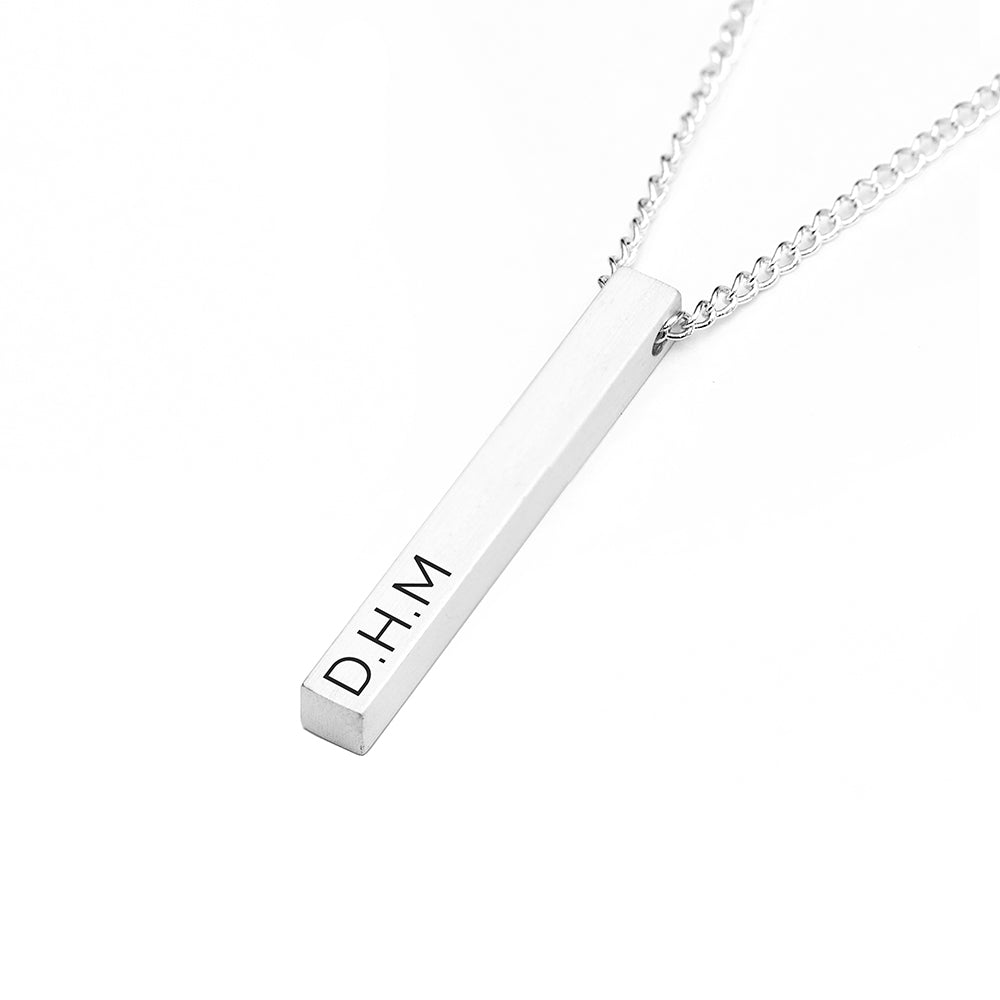 Personalised Men’s Solid Bar Necklace: 7 - Necklaces By Gift Moments