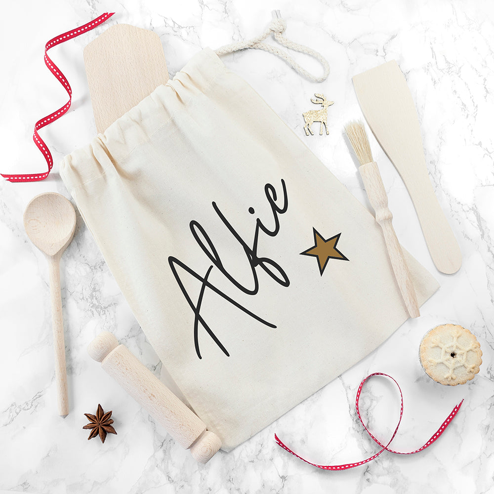 Personalised Kids Star Baking Set - Tools at Gift Moments