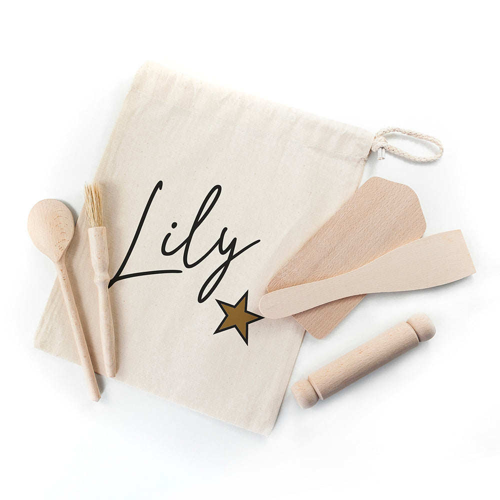 Personalised Kids Star Baking Set - Tools at Gift Moments