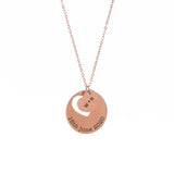 Personalised Cut-Out Heart & Disc Pendant Necklace - Jewellery at Gift Moments