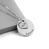 Personalised Cut-Out Heart & Disc Pendant Necklace - Jewellery at Gift Moments