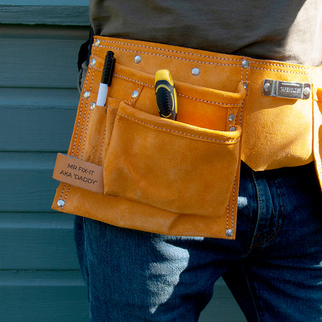 Personalised Leather 11 Pocket Tool Belt - Tools at Gift Moments