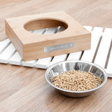 Personalised Bamboo Dog Bowl with Metal Tag - Pet Products at Gift Moments