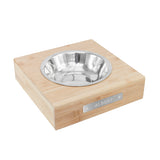 Personalised Bamboo Dog Bowl with Metal Tag - Pet Products at Gift Moments