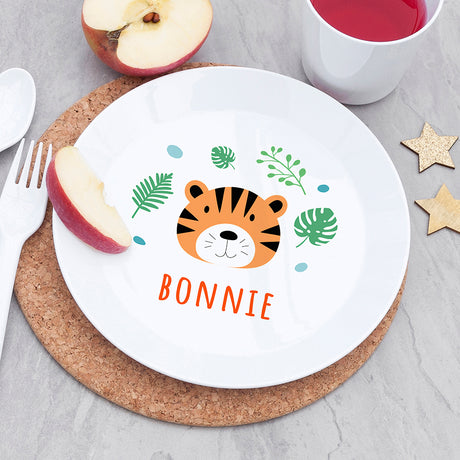 Personalised Kids Jungle Animal Plastic Dining Set - Tableware at Gift Moments