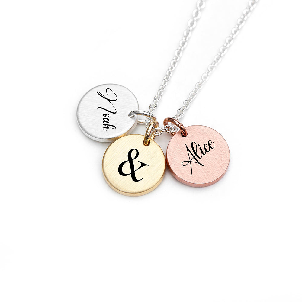 Personalised You & Me 3 Disc Necklace - Jewellery at Gift Moments