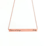 Personalised Forever and Always Horizontal Bar Necklace - Jewellery at Gift Moments