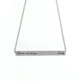 Personalised Forever and Always Horizontal Bar Necklace - Jewellery at Gift Moments