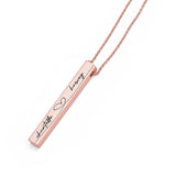 Personalised Forever & Always Vertical Bar Necklace - Jewellery at Gift Moments