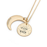 Personalised Moon & Back Necklace - Jewellery at Gift Moments