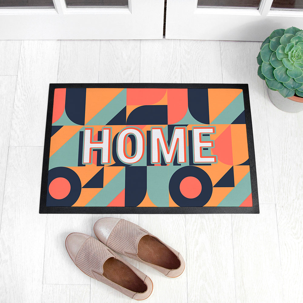 Personalised Retro Pattern Doormat - Doormats at Gift Moments