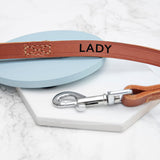 Personalised Classic Brown Leather Dog Leads - Pet Products at Gift Moments