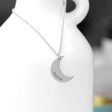 Personalised Crescent Moon Necklaces - Jewellery at Gift Moments