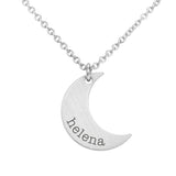 Personalised Crescent Moon Necklaces - Jewellery at Gift Moments