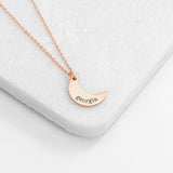 Personalised Crescent Moon Necklaces - Jewellery at Gift Moments