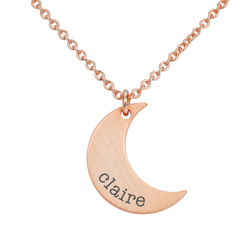 Personalised Crescent Moon Necklaces - Jewellery at Gift Moments