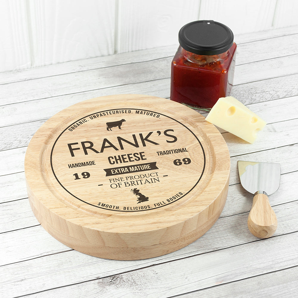 Personalised Traditional Brand Cheese Board Set - Cheese Boards at Gift Moments