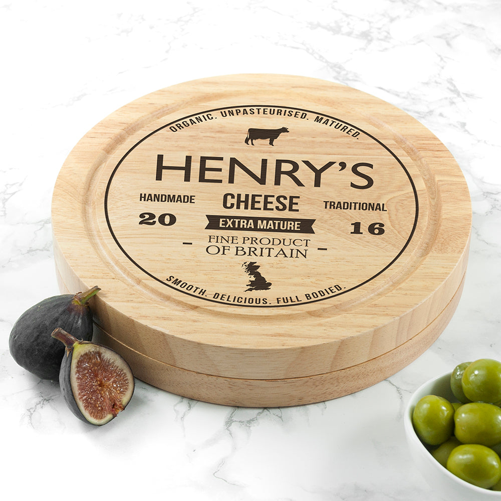 Personalised Traditional Brand Cheese Board Set - Cheese Boards at Gift Moments