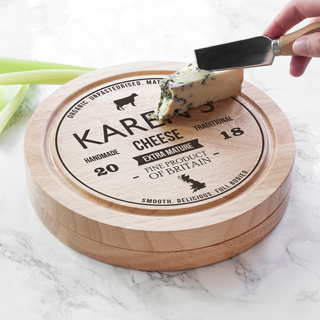 Personalised Traditional Brand Cheese Board Set - Cheese Boards at Gift Moments