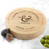 Personalised Mr & Mrs Classic Cheese Board Set - Cheese Boards at Gift Moments