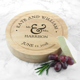 Personalised Mr & Mrs Classic Cheese Board Set - Cheese Boards at Gift Moments