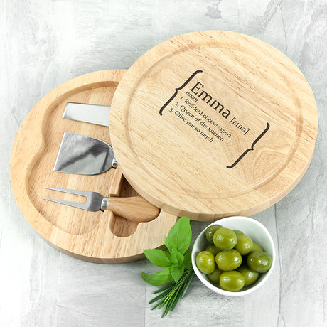 Personalised Your Definition Cheese Board Set - Cheese Boards at Gift Moments