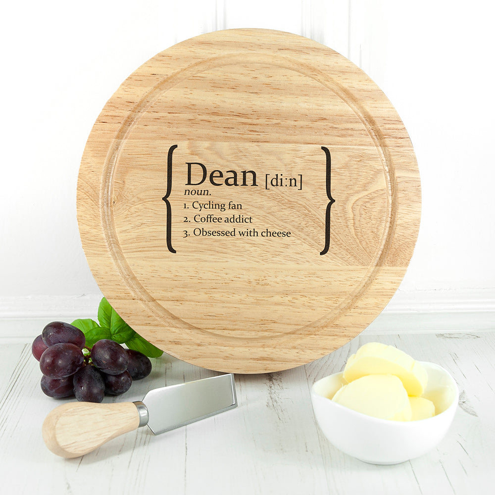 Personalised Your Definition Cheese Board Set - Cheese Boards at Gift Moments