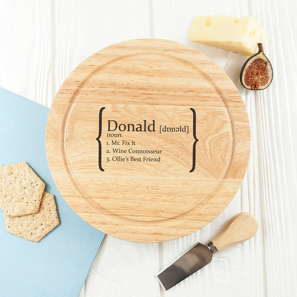 Personalised Your Definition Cheese Board Set - Cheese Boards at Gift Moments