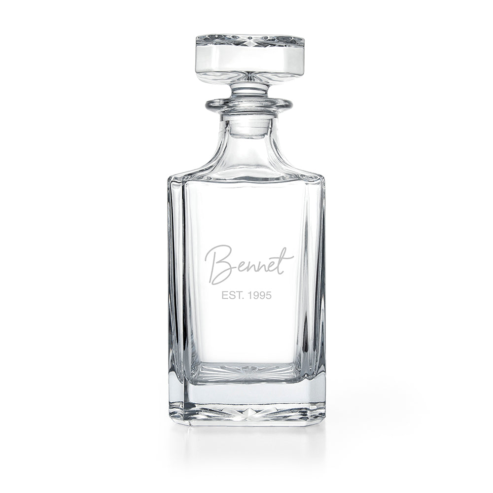 Personalised Classic Square Decanter 750ml: 4 - Barware By Gift Moments