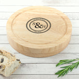 Personalised Monogram Couple Cheese Board Set - Cheese Boards at Gift Moments