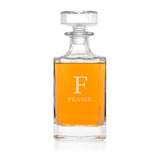 Personalised Classic Monogram Square Decanter: 3 - Barware By Gift Moments